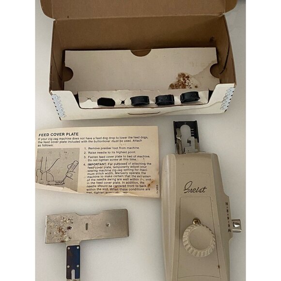 GREIST # 5 The Buttonholer Button Hole Attachment Singer Slant Keyhole Design - Picture 3 of 16